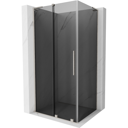 Cabine de douche coulissante Mexen Velar L 120 x 85 cm, graphite, nickel brossé - 871-120-085-43-97