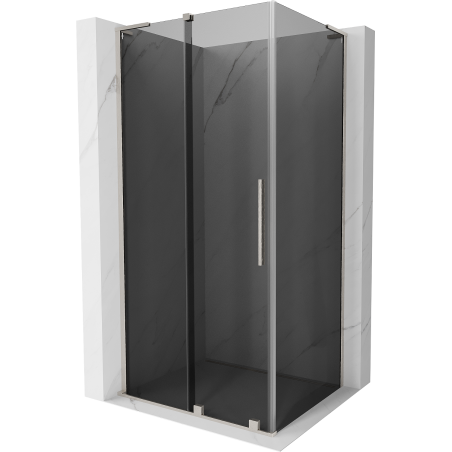 Mexen Velar L cabine de douche coulissante 120 x 100 cm, graphite, nickel brossé - 871-120-100-43-97