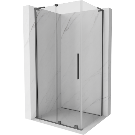 Mexen Velar L cabine de douche coulissante 110 x 120 cm, transparent, gun metal - 871-110-120-03-95