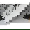 Cabine de douche Mexen Rio semi-circulaire 80 x 80 cm, transparente, noire + receveur Flat, noir - 863-080-080-70-00-4170B