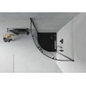 Mexen Rio cabine de douche semi-circulaire 80 x 80 cm, transparente, noire + receveur Flat, noir - 863-080-080-70-00-4170B
