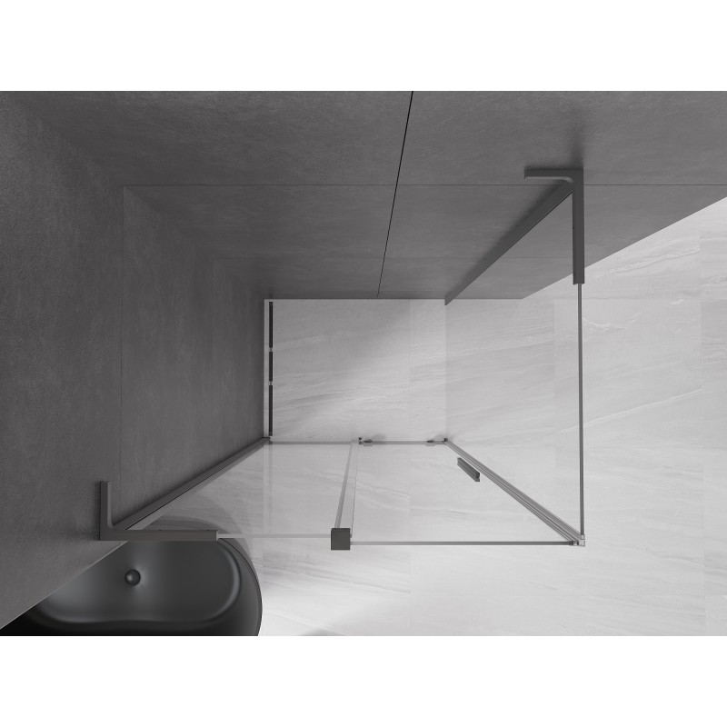 Mexen Velar L cabine de douche coulissante 120 x 80 cm, transparent, gun metal - 871-120-080-03-95