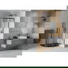 Cabine de douche Mexen Rio semi-circulaire 90 x 90 cm, transparent, noir + receveur Flat, noir - 863-090-090-70-00-4170B