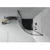 Mexen Rio cabine de douche demi-circulaire 90 x 90 cm, transparent, noir + receveur Flat, noir - 863-090-090-70-00-4170B