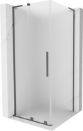 Mexen Velar L cabine de douche coulissante 120 x 120 cm, givre, métal gun - 871-120-120-33-95