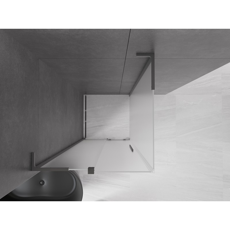 Mexen Velar L cabine de douche coulissante 90 x 90 cm, givre, gun metal - 871-090-090-33-95