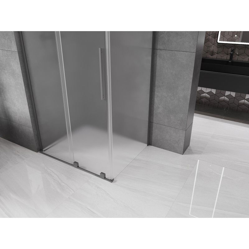 Mexen Velar L cabine de douche coulissante 120 x 70 cm, givre, métal canon - 871-120-070-33-95