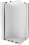 Mexen Velar L cabine de douche coulissante 120 x 100 cm, givré, gun metal - 871-120-100-33-95