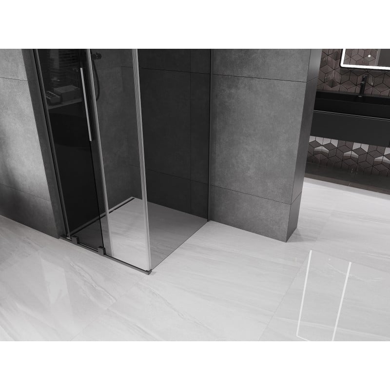 Mexen Velar L cabine de douche coulissante 110 x 110 cm, graphite, gun metal - 871-110-110-43-95