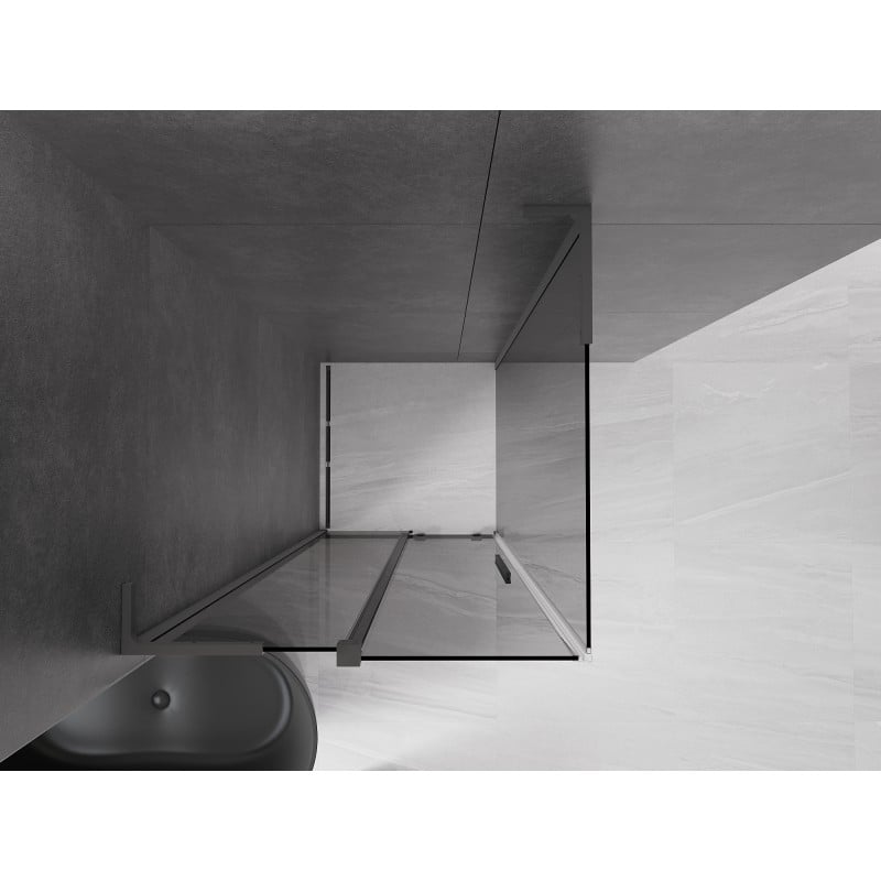 Mexen Velar L cabine de douche coulissante 110 x 110 cm, graphite, gun metal - 871-110-110-43-95