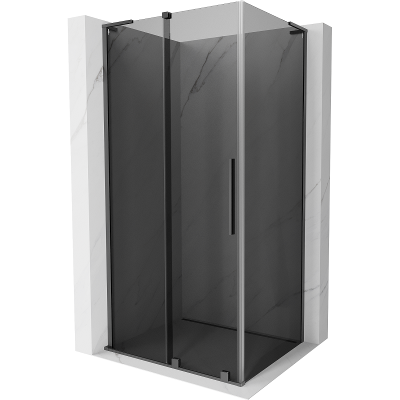 Mexen Velar L cabine de douche coulissante 100 x 80 cm, graphite, métal canon - 871-100-080-43-95