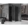 Mexen Velar L cabine de douche coulissante 100 x 75 cm, graphite, finition canon de fusil - 871-100-075-43-95