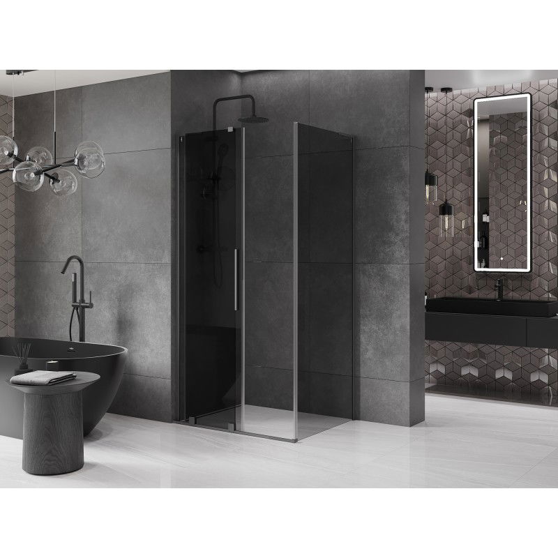 Mexen Velar L cabine de douche coulissante 120 x 85 cm, graphite, gun metal - 871-120-085-43-95