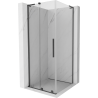 Cabine de douche coulissante Mexen Velar L 90 x 90 cm, transparent, gris fusil brossé - 871-090-090-03-66