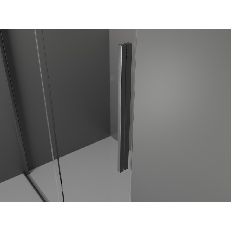 Mexen Velar L cabine de douche coulissante 90 x 75 cm, transparent, gris canon brossé - 871-090-075-03-66