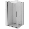 Cabine de douche coulissante Mexen Velar L 100 x 80 cm, transparent, gris canon brossé - 871-100-080-03-66