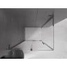 Cabine de douche coulissante Mexen Velar L 100 x 80 cm, transparent, gris canon brossé - 871-100-080-03-66