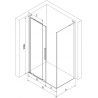 Cabine de douche coulissante Mexen Velar L 100 x 80 cm, transparent, gris canon brossé - 871-100-080-03-66
