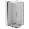 Mexen Velar L cabine de douche coulissante 120 x 85 cm, transparent, gris chaud brossé - 871-120-085-03-66