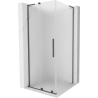 Mexen Velar L cabine de douche coulissante 90 x 90 cm, givrée, gris canon brossé - 871-090-090-33-66