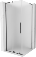 Mexen Velar L cabine de douche coulissante 110 x 110 cm, givre, gris canon brossé - 871-110-110-33-66