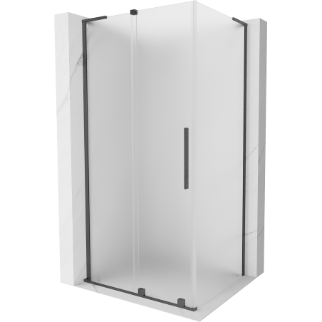 Mexen Velar L cabine de douche coulissante 90 x 70 cm, givré, gris canon brossé - 871-090-070-33-66