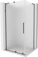 Mexen Velar L cabine de douche coulissante 110 x 85 cm, givre, gris anthracite brossé - 871-110-085-33-66
