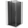 Cabine de douche coulissante Mexen Velar L 90 x 90 cm, graphite, gris canon brossé - 871-090-090-43-66