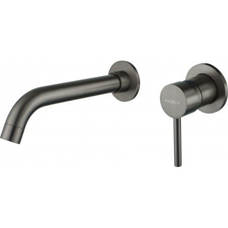 Mexen Alma robinet de lavabo encastré, gun gray brossé - 75015-66
