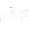 Mexen Alma robinet de lavabo pour installation encastrée, Graphite - 75015-66