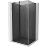 Cabine de douche coulissante Mexen Velar L 120 x 85 cm, graphite, gris canon brossé - 871-120-085-43-66