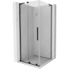 Cabine de douche coulissante Mexen Velar L 100 x 100 cm, transparent, noir - 871-100-100-03-70
