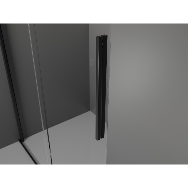 Mexen Velar L cabine de douche coulissante 110 x 110 cm, transparent, noir - 871-110-110-03-70