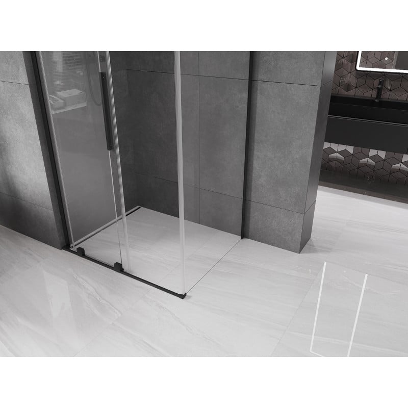 Mexen Velar L cabine de douche coulissante 90 x 70 cm, transparent, noir - 871-090-070-03-70