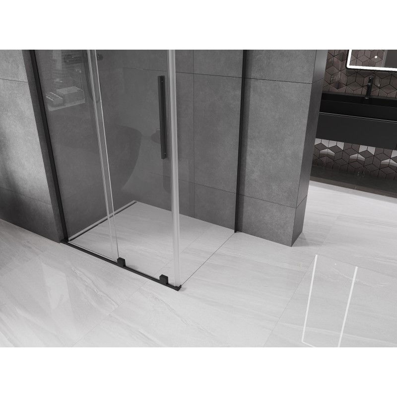Mexen Velar L cabine de douche coulissante 90 x 80 cm, transparent, noir - 871-090-080-03-70