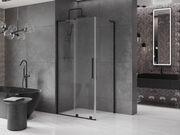 Mexen Velar L cabine de douche coulissante 100 x 90 cm, transparent, noire - 871-100-090-03-70
