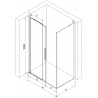 Cabine de douche coulissante Mexen Velar L 100 x 70 cm, transparent, noir - 871-100-070-03-70