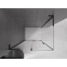 Mexen Velar L cabine de douche coulissante 110 x 70 cm, transparente, noire - 871-110-070-03-70