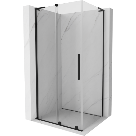Mexen Velar L cabine de douche coulissante 110 x 90 cm, transparente, noire - 871-110-090-03-70