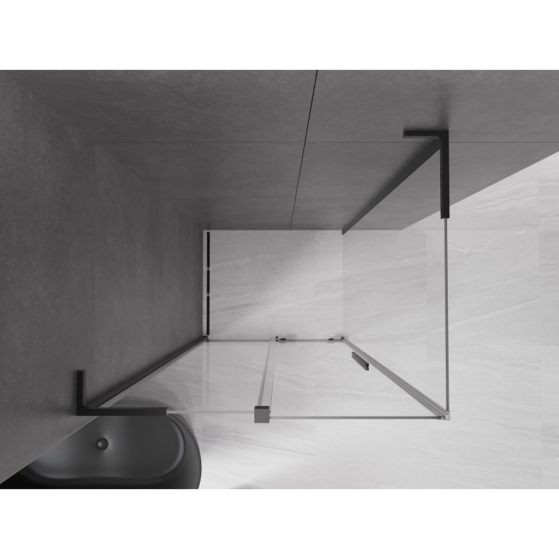 Mexen Velar L cabine de douche coulissante 100 x 120 cm, transparent, noir - 871-100-120-03-70
