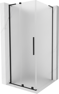 Mexen Velar L cabine de douche coulissante 120 x 120 cm, givrée, noire - 871-120-120-33-70