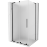 Cabine de douche coulissante Mexen Velar L 100 x 90 cm, givre, noir - 871-100-090-33-70