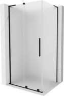 Mexen Velar L cabine de douche coulissante 100 x 90 cm, givrée, noire - 871-100-090-33-70