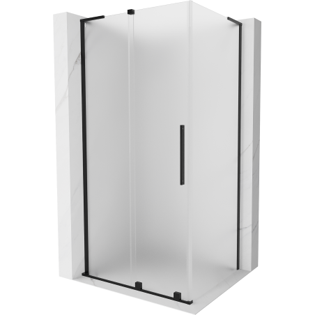 Mexen Velar L cabine de douche coulissante 100 x 85 cm, givrée, noire - 871-100-085-33-70