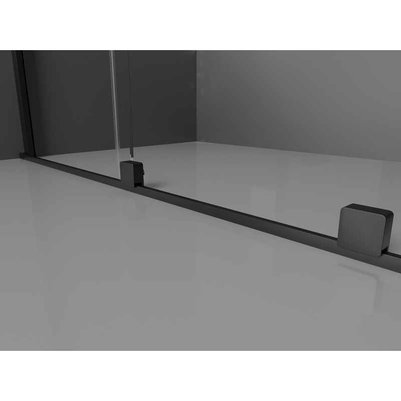 Mexen Velar L cabine de douche coulissante 90 x 100 cm, givrée, noire - 871-090-100-33-70