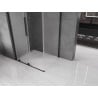Cabine de douche coulissante Mexen Velar L 100 x 90 cm, givre, noir - 871-100-090-33-70