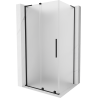 Mexen Velar L cabine de douche coulissante 120 x 85 cm, givré, noir - 871-120-085-33-70