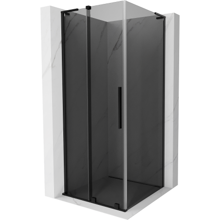 Mexen Velar L cabine de douche coulissante 100 x 100 cm, graphite, noir - 871-100-100-43-70