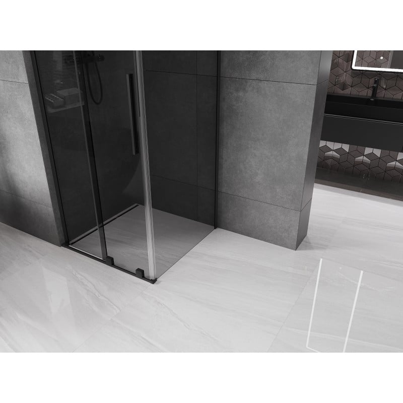 Mexen Velar L cabine de douche coulissante 110 x 110 cm, graphite, noire - 871-110-110-43-70