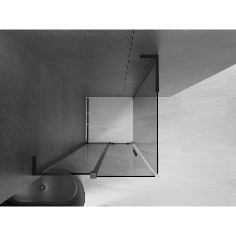 Mexen Velar L cabine de douche coulissante 110 x 110 cm, graphite, noire - 871-110-110-43-70
